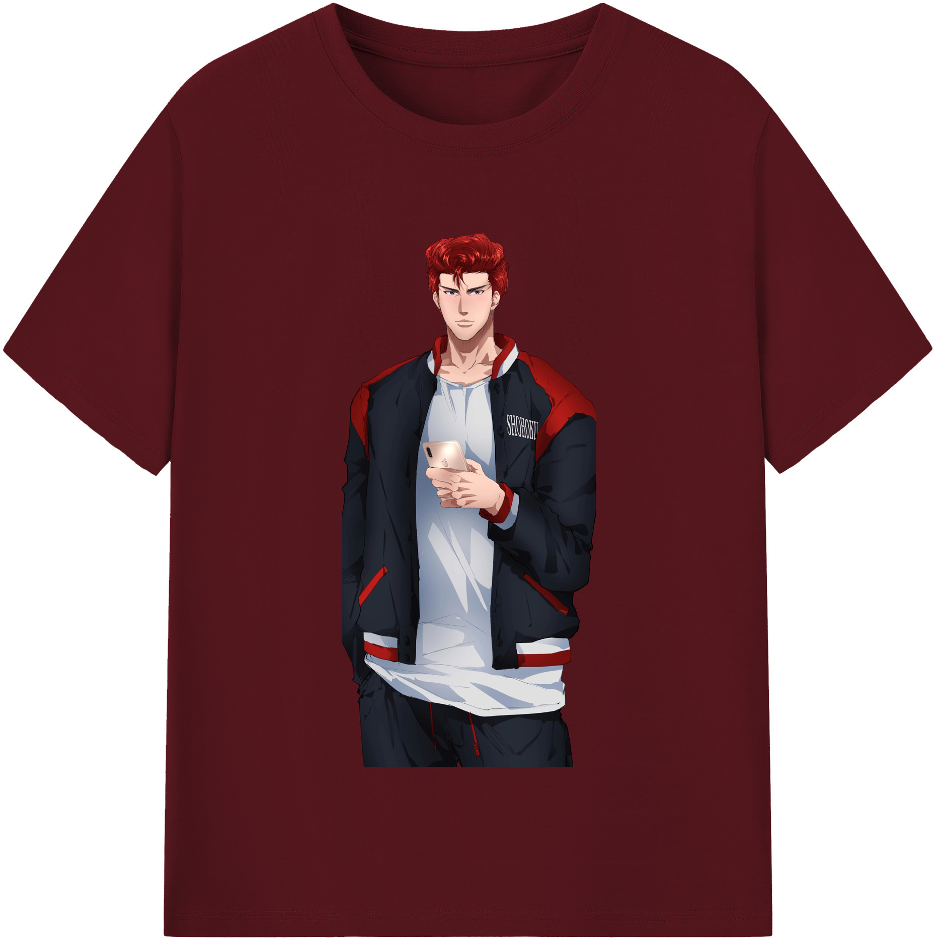 SLAM DUNK／スラムダンク 綿100％半袖Tシャツ（フロントプリント）